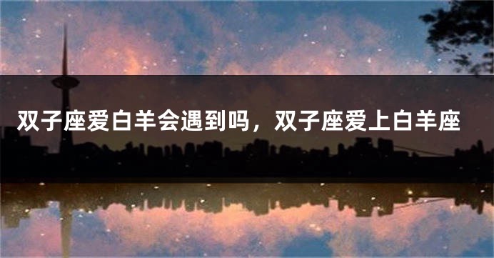 双子座爱白羊会遇到吗，双子座爱上白羊座