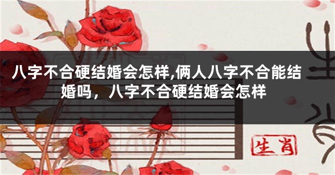 八字不合硬结婚会怎样,俩人八字不合能结婚吗,八字不合硬结婚会怎样