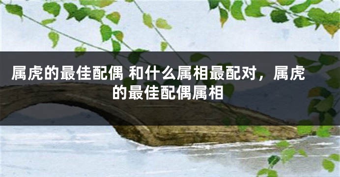 属虎的最佳配偶 和什么属相最配对，属虎的最佳配偶属相