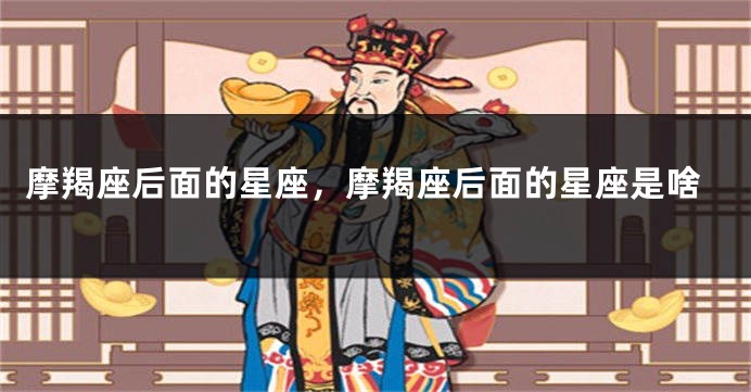 摩羯座后面的星座，摩羯座后面的星座是啥