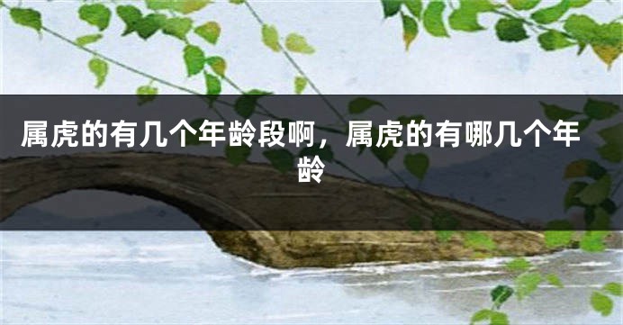 属虎的有几个年龄段啊，属虎的有哪几个年龄