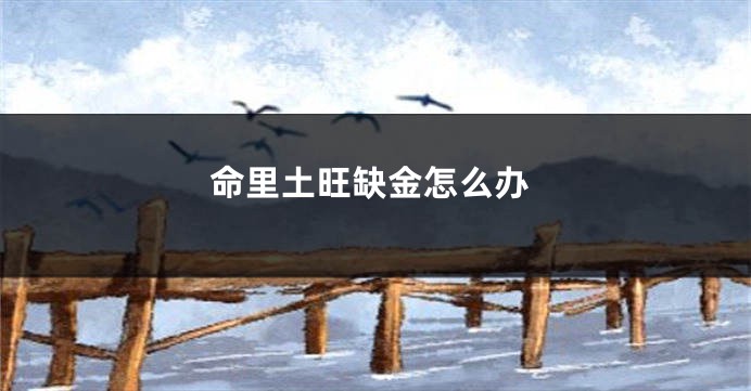 命里土旺缺金怎么办