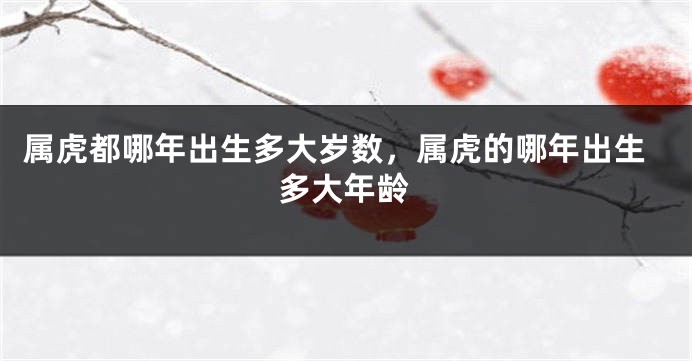 属虎都哪年出生多大岁数，属虎的哪年出生多大年龄