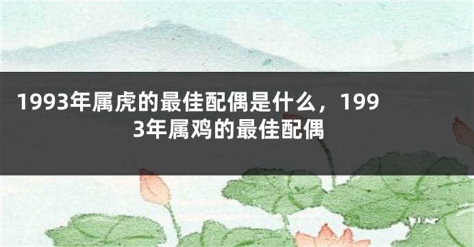1993年属虎的最佳配偶是什么，1993年属鸡的最佳配偶