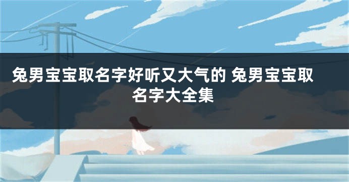 兔男宝宝取名字好听又大气的 兔男宝宝取名字大全集