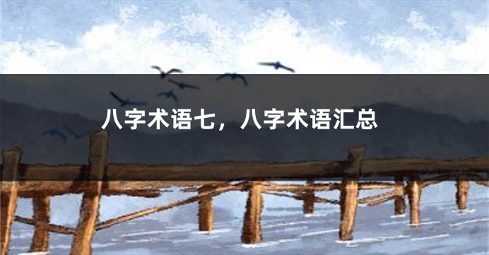 八字术语七，八字术语汇总