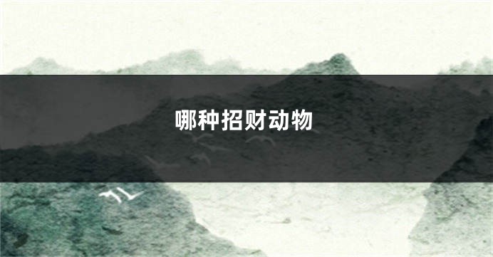 哪种招财动物