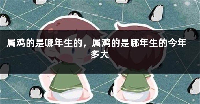 属鸡的是哪年生的，属鸡的是哪年生的今年多大