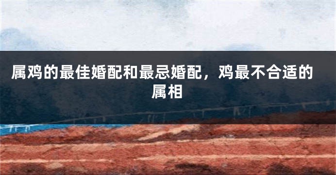 属鸡的最佳婚配和最忌婚配，鸡最不合适的属相