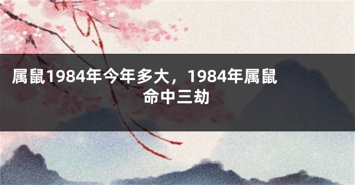 属鼠1984年今年多大，1984年属鼠命中三劫