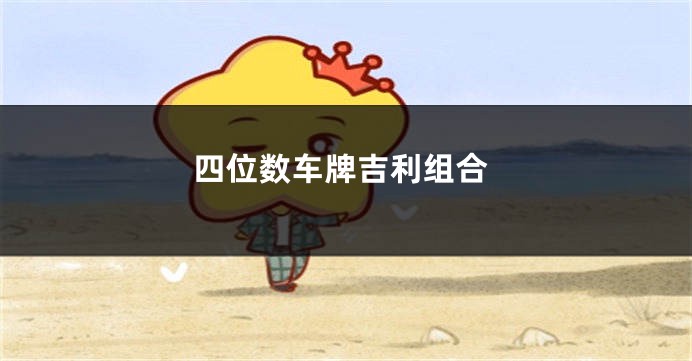 四位数车牌吉利组合