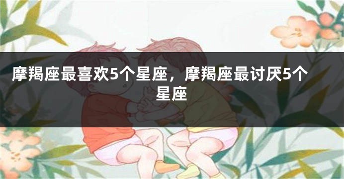 摩羯座最喜欢5个星座，摩羯座最讨厌5个星座
