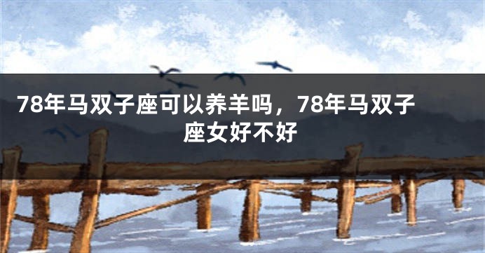 78年马双子座可以养羊吗，78年马双子座女好不好