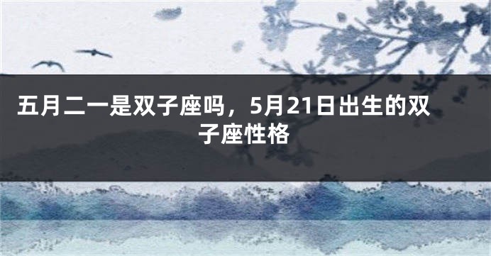 五月二一是双子座吗，5月21日出生的双子座性格
