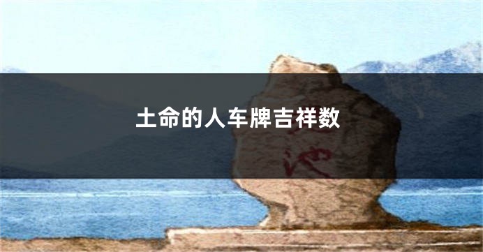 土命的人车牌吉祥数