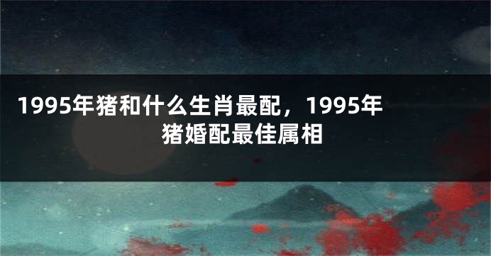 1995年猪和什么生肖最配，1995年猪婚配最佳属相