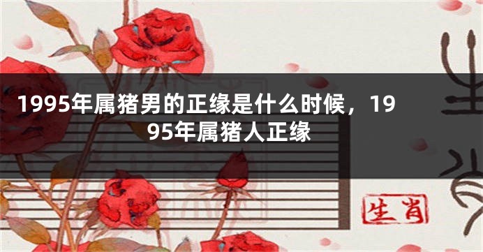 1995年属猪男的正缘是什么时候，1995年属猪人正缘