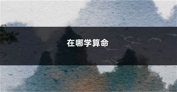 在哪学算命