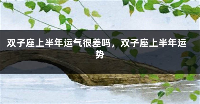 双子座上半年运气很差吗，双子座上半年运势