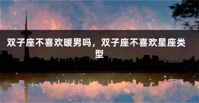 双子座不喜欢暖男吗，双子座不喜欢星座类型