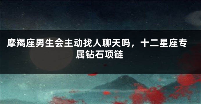 摩羯座男生会主动找人聊天吗，十二星座专属钻石项链