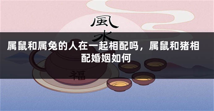 属鼠和属兔的人在一起相配吗，属鼠和猪相配婚姻如何