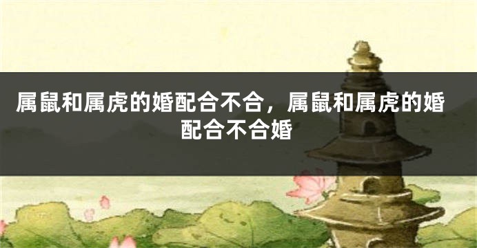 属鼠和属虎的婚配合不合，属鼠和属虎的婚配合不合婚