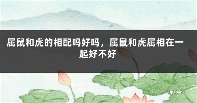 属鼠和虎的相配吗好吗，属鼠和虎属相在一起好不好