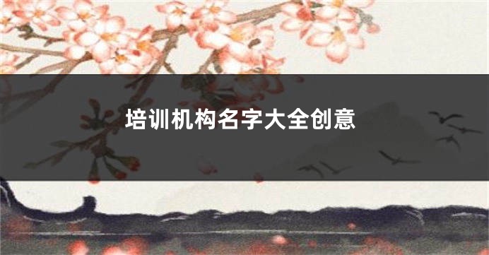培训机构名字大全创意