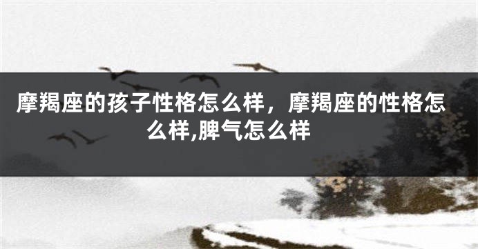 摩羯座的孩子性格怎么样，摩羯座的性格怎么样,脾气怎么样