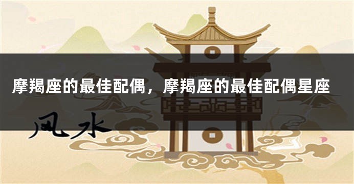 摩羯座的最佳配偶，摩羯座的最佳配偶星座