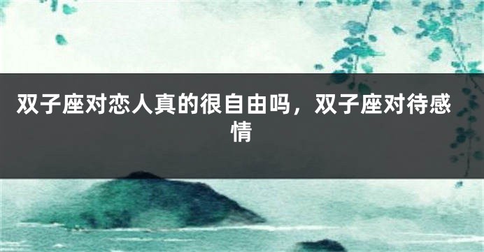 双子座对恋人真的很自由吗，双子座对待感情