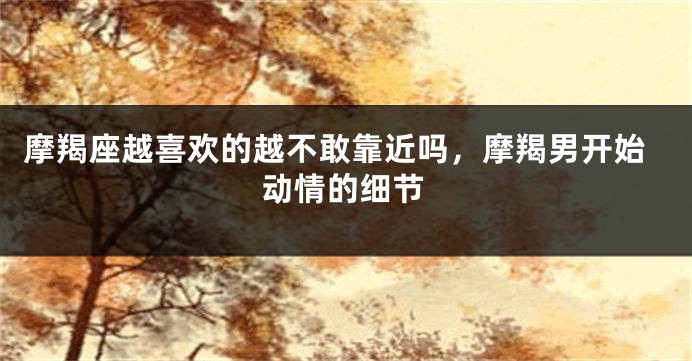 摩羯座越喜欢的越不敢靠近吗，摩羯男开始动情的细节