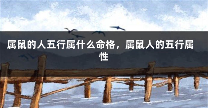 属鼠的人五行属什么命格，属鼠人的五行属性
