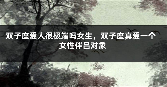 双子座爱人很极端吗女生，双子座真爱一个女性伴吕对象
