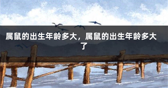 属鼠的出生年龄多大，属鼠的出生年龄多大了