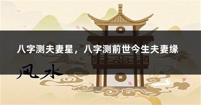 八字测夫妻星，八字测前世今生夫妻缘