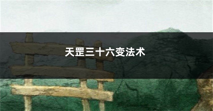 天罡三十六变法术