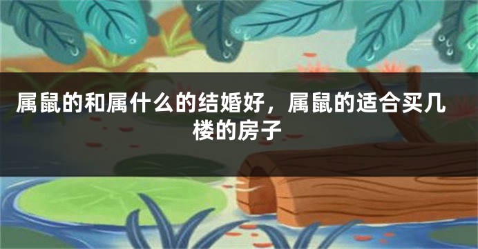 属鼠的和属什么的结婚好，属鼠的适合买几楼的房子