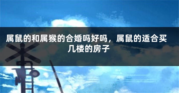 属鼠的和属猴的合婚吗好吗，属鼠的适合买几楼的房子