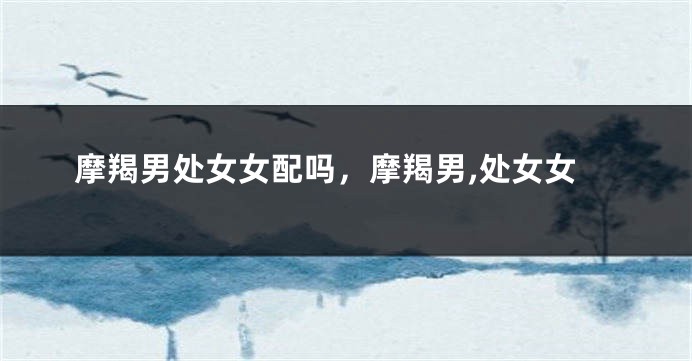 摩羯男处女女配吗，摩羯男,处女女