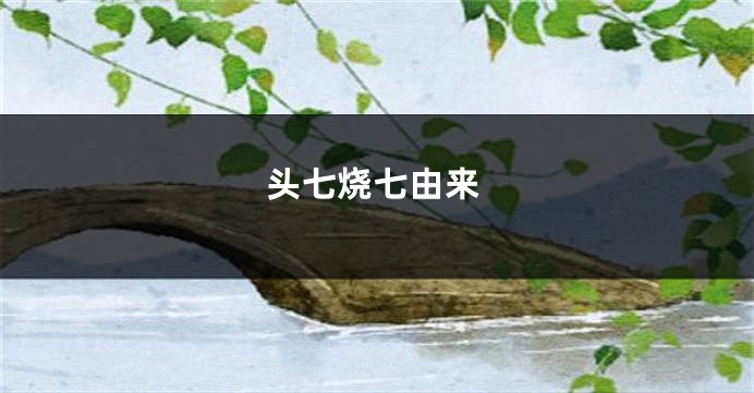 头七烧七由来