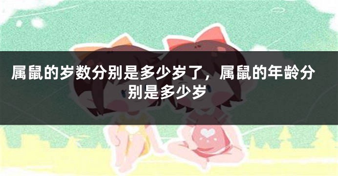 属鼠的岁数分别是多少岁了，属鼠的年龄分别是多少岁