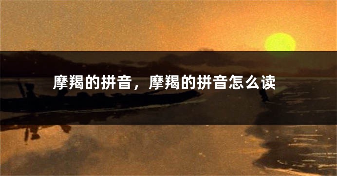 摩羯的拼音，摩羯的拼音怎么读