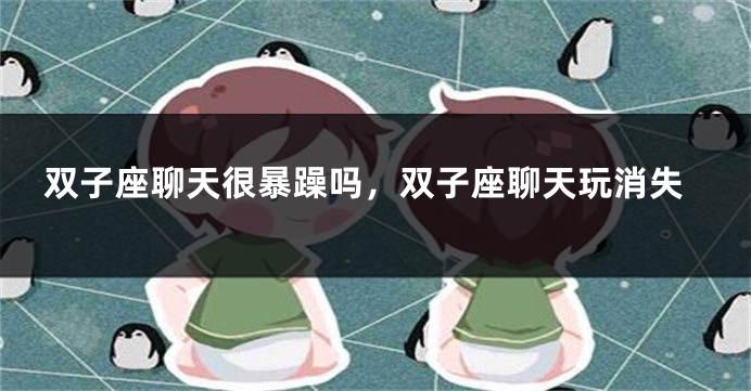 双子座聊天很暴躁吗，双子座聊天玩消失