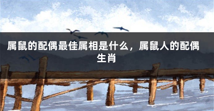 属鼠的配偶最佳属相是什么，属鼠人的配偶生肖