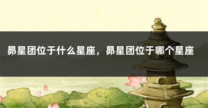 昴星团位于什么星座，昴星团位于哪个星座