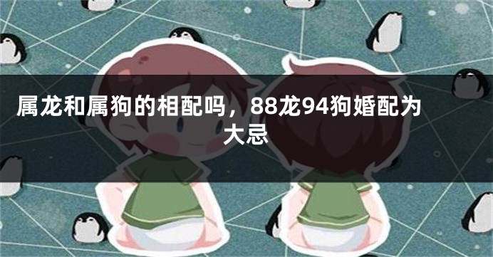 属龙和属狗的相配吗，88龙94狗婚配为大忌