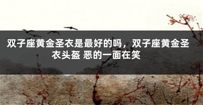 双子座黄金圣衣是最好的吗，双子座黄金圣衣头盔 恶的一面在笑