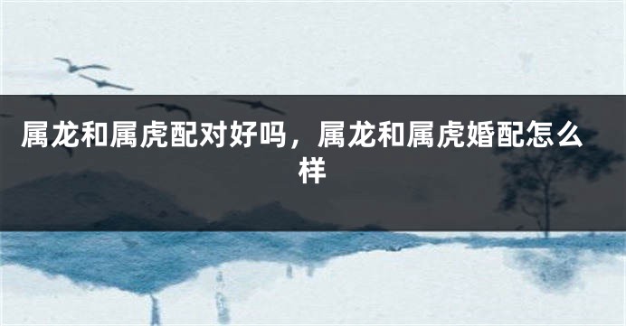 属龙和属虎配对好吗，属龙和属虎婚配怎么样